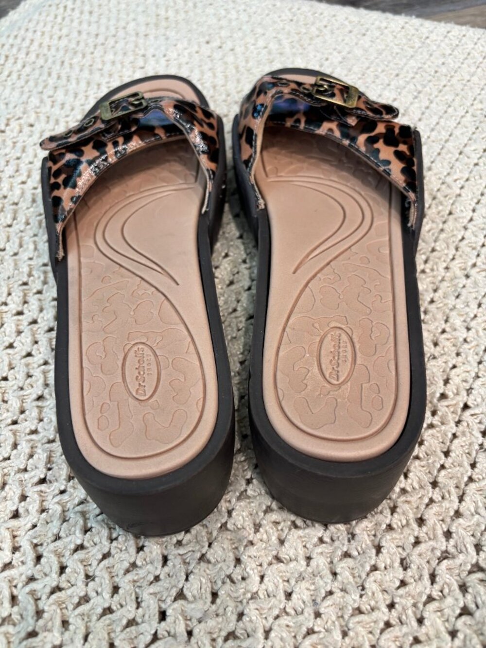 DR. SCHOLL's ~Size 9~ Rock On Leopard Print Sporty Slide Sandals Shoes New! - Picture 3 of 7